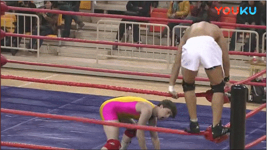 China-Wrestling-Entertainment-China-Nation-Wide-Wrestling-Entertainment-Bitman-Double-Stomp-on-Voodoo-Crazy-Fight-Wrestling-League.gif