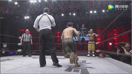 Oriental-Wrestling-Entertainment-OWE-Lightning-Leopard-gets-creative-to-take-Remy-Marcel-off-his-feet.gif