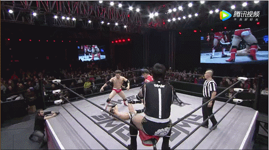 Oriental-Wrestling-Entertainment-OWE-Monkey-King-dropkick-and-evade-into-backpack-sleeper-on-R1.gif